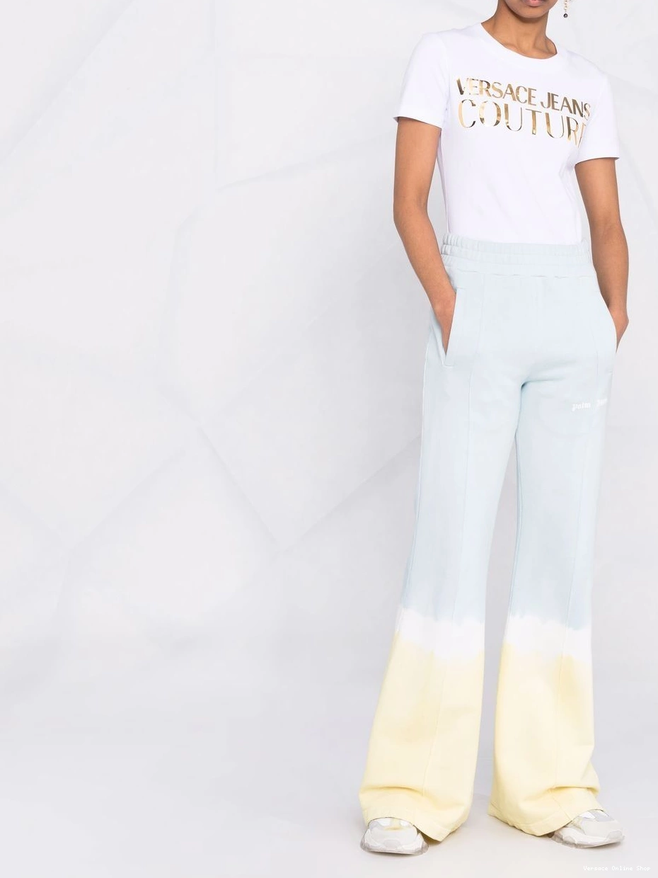 Affordable logo-print Versace T-shirt Jeans metallic Women Couture 0628